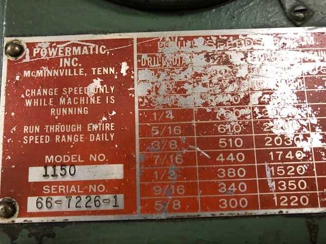 Powermatic Inc Drill Press - UPRIGHT DRILL PRESSES