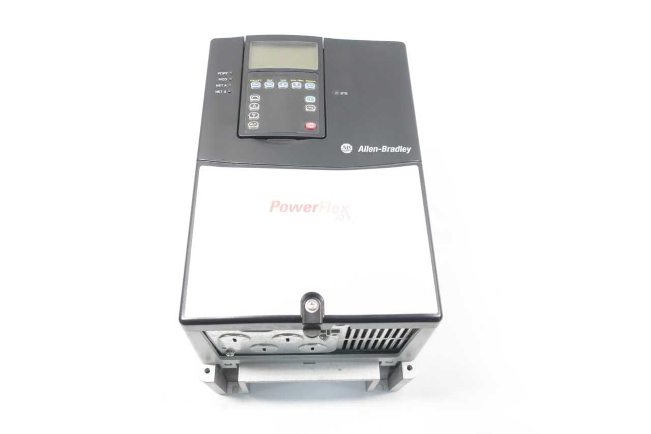 ALLEN BRADLEY 20AD011A2AYNANNN POWERFLEX 70 432-528V-AC 0-400HZ 0-460V-AC 7-1/2HP AC VFD DRIVE - MOTOR DRIVES