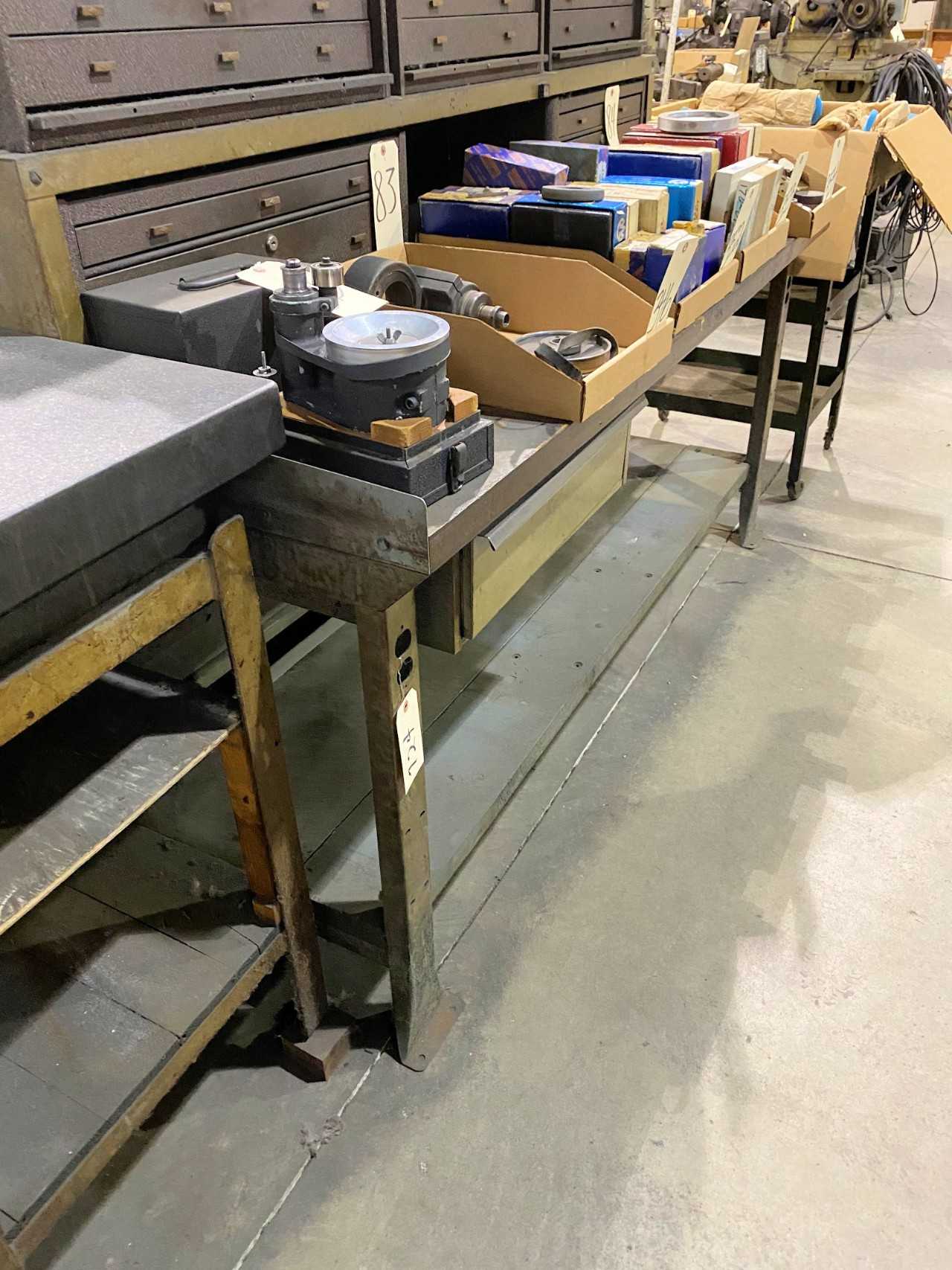 Lot) (4) Shop Tables - ROLLING CARTS Lot) (4) Shop Tables - ROLLING CARTS