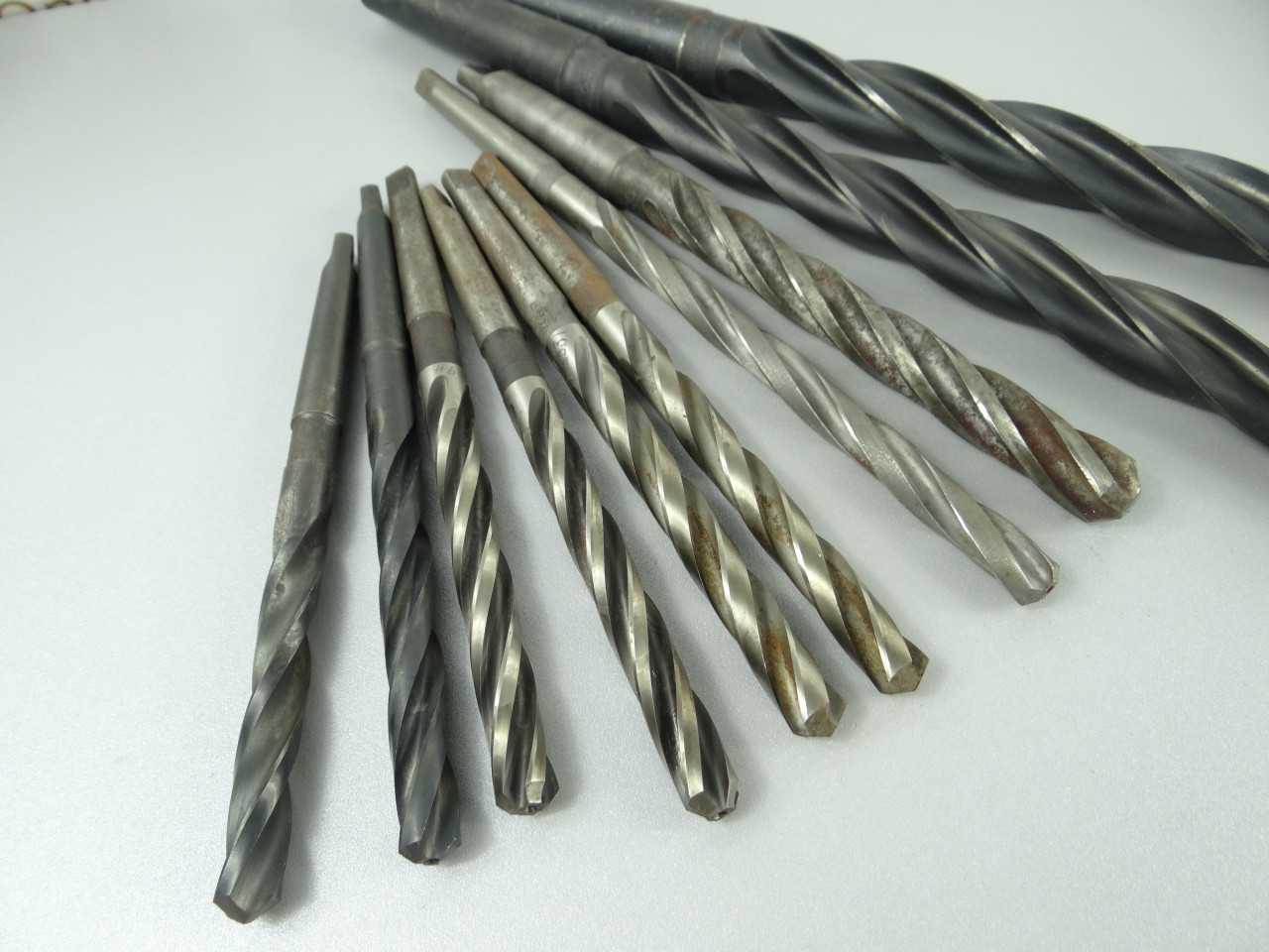 Lot of 10 HSS 1MT 2MT 3MT Taper Shank Core Drills - MACHINING EQUIPMENT PARTS