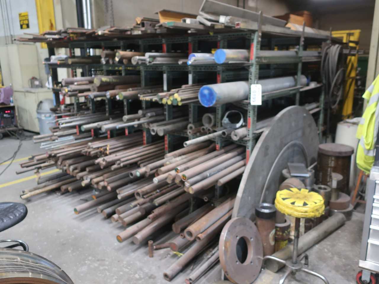 Stainless, aluminum, steel and brass round/flat/L stock with pigeon-hole racking