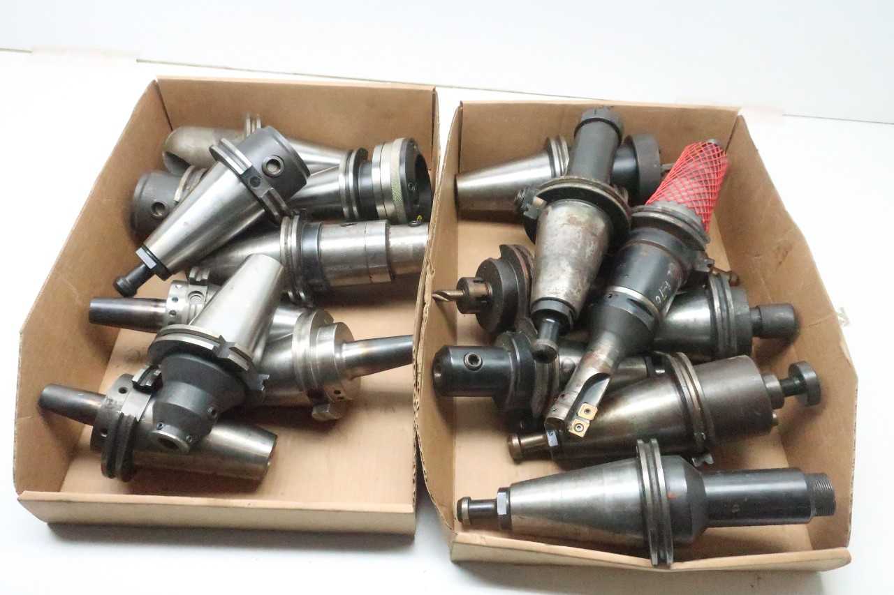 LOT OF ASSORTED CAT50 TOOL HOLDERS - ELECTRIC POWER TOOLS