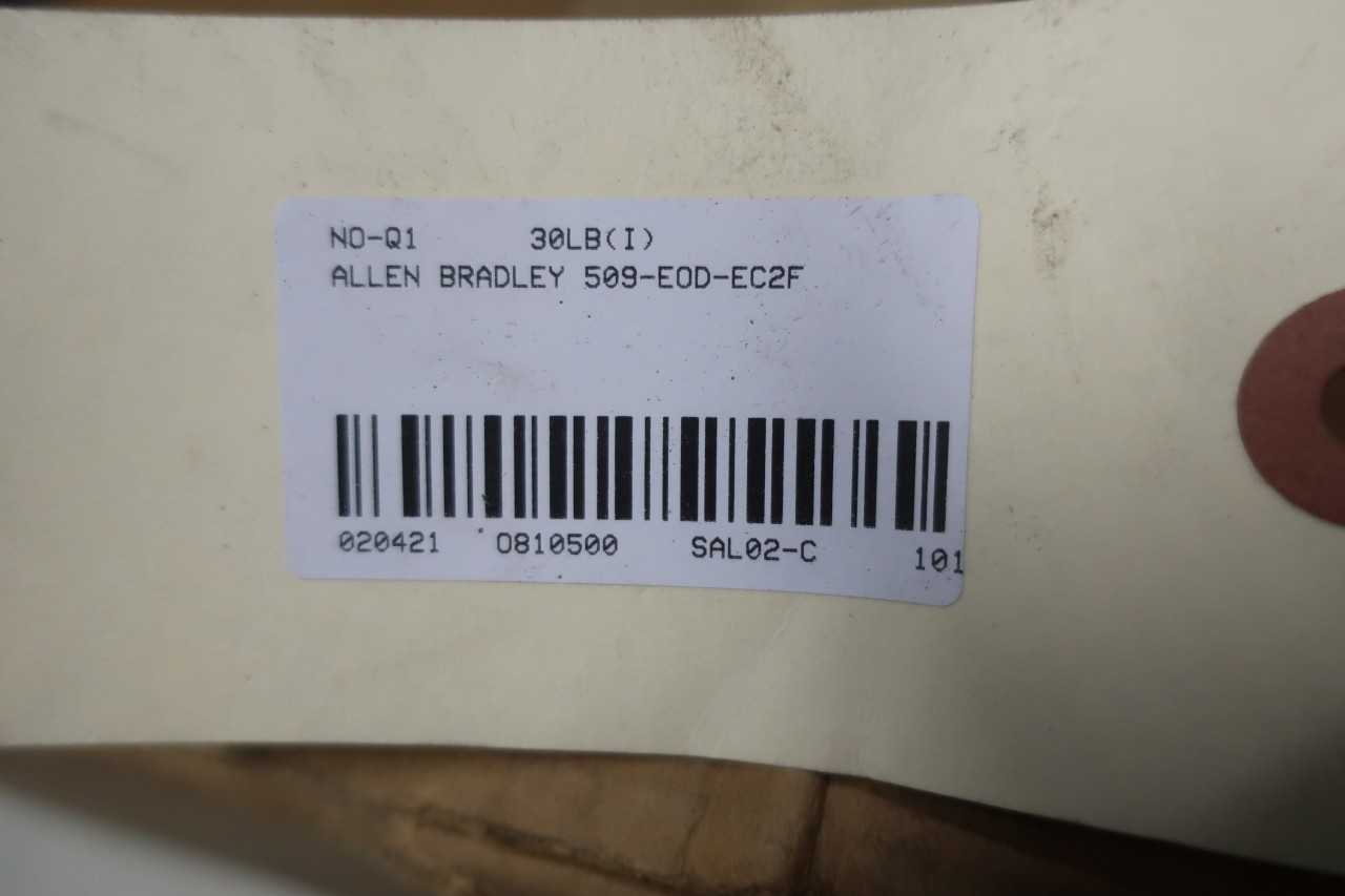 ALLEN BRADLEY 509-EOD-EC2F 100HP SIZE 4 STARTER - MOTOR STARTERS