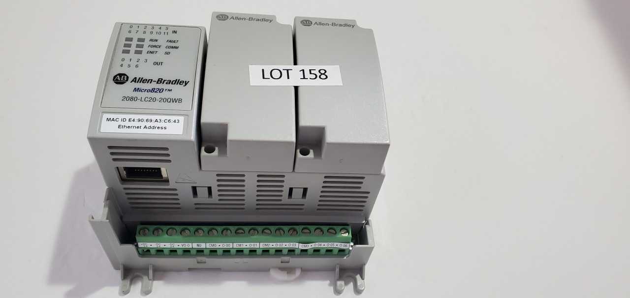 Allen Bradley Micro 820  2080-LC20-20QWB PLC - AUTOMATION & CONTROLS