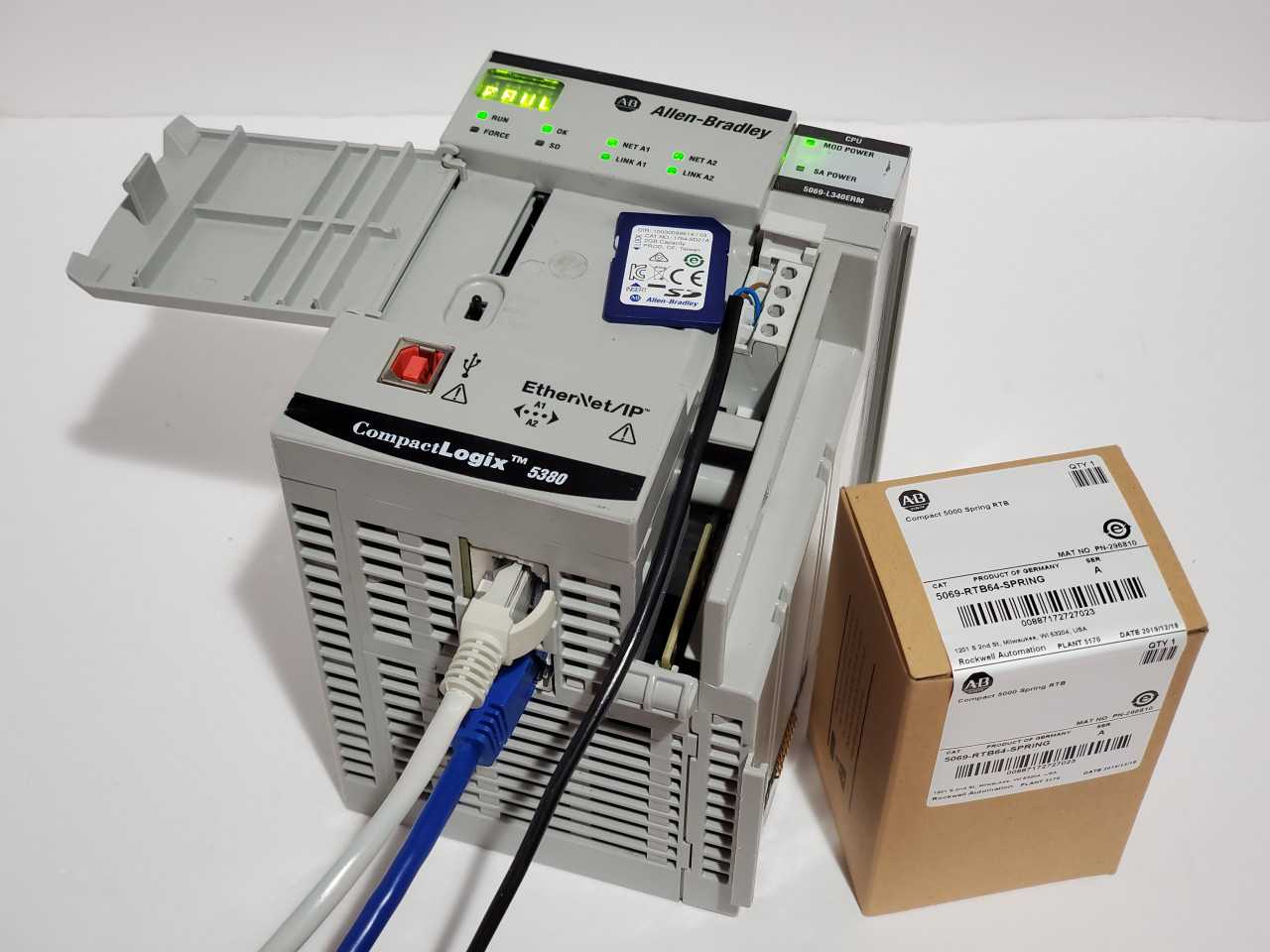 Allen Bradley CompactLogix 5069-L340ERM Plus Brand new 5069-RTB64 Spring - AUTOMATION & CONTROLS Allen Bradley CompactLogix 5069-L340ERM Plus Brand new 5069-RTB64 Spring - AUTOMATION & CONTROLS
