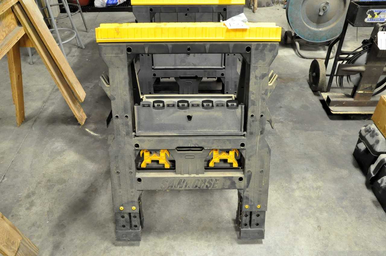 Pair Plastic Saw Horses - METAL SAWS