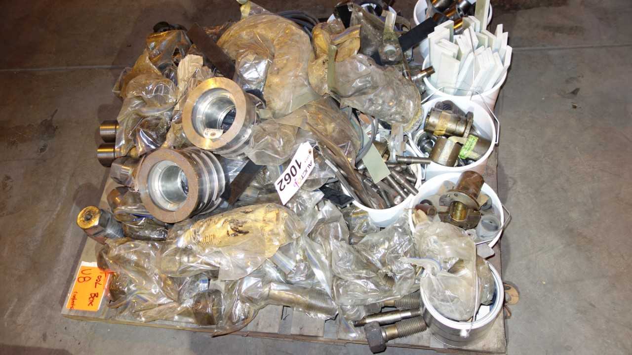 6 PALLETS OF ASSORTED MRO CONTENTS, STEEL BOLTS , REPLACEMENT PARTS - MISCELLANEOUS