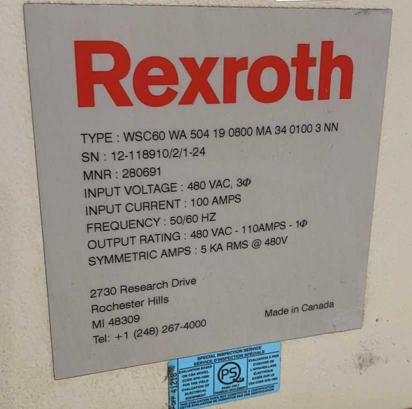 Rexroth WSC60WA Weld Timer - INDUSTRIAL PARTS