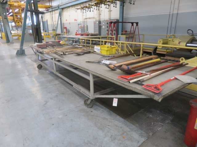 Aluminum Table on Wheels, 5' X 20', Approx. - MATERIAL HANDLING