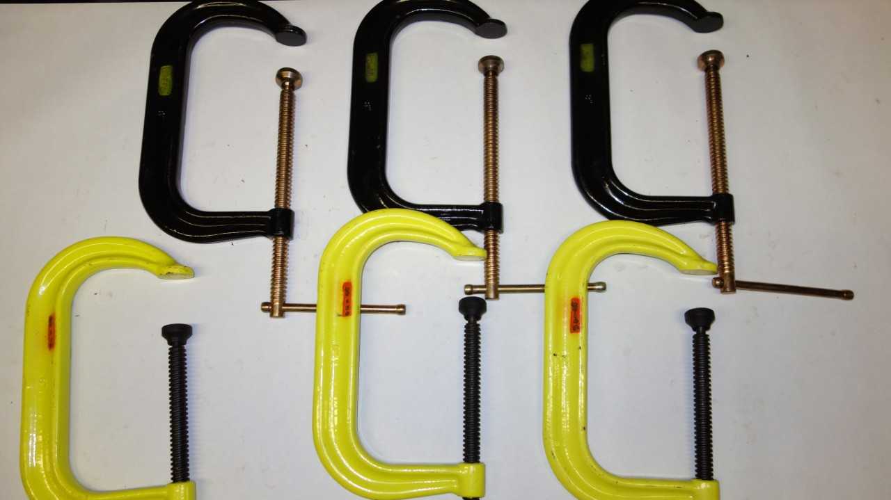 LOT OF 6 BESSEY 8 IN C-CLAMPS - HAND TOOLS
