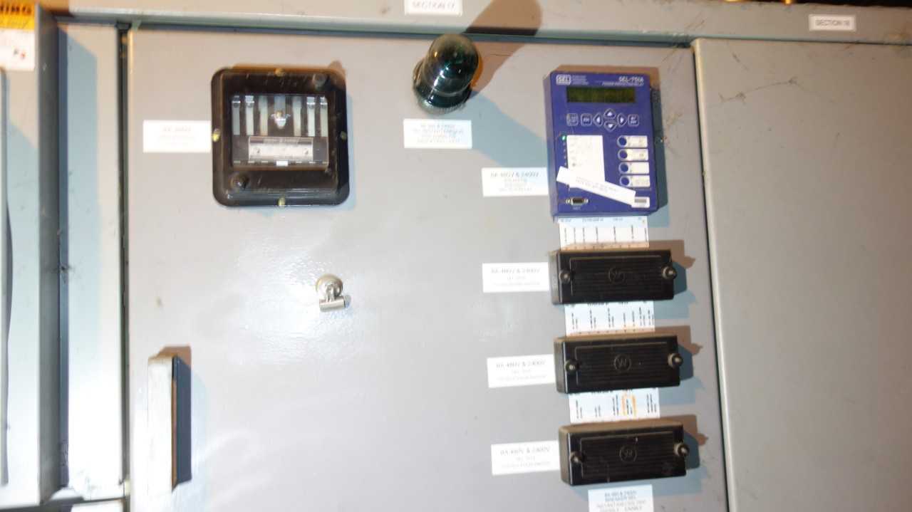 GENERAL ELECTRIC SWITCHGEAR CABINET (BREAKERS NOT INCLUDED, ALL ELECTRICAL, TRANSFORMERS, CABLES INCLUDED)  DELAYED REMOVAL - CONTROL TRANSFORMERS