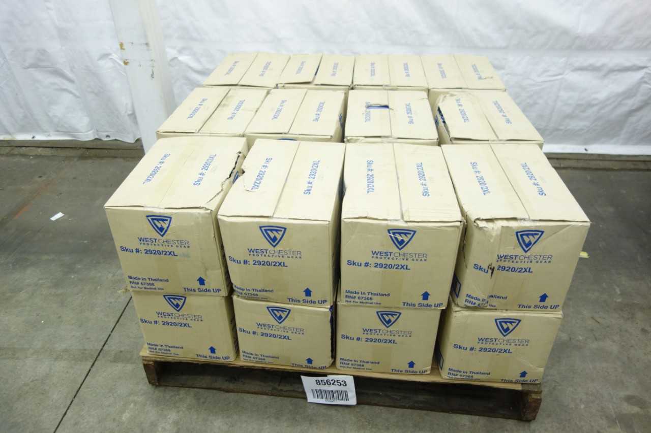 PALLET OF 2XL SIZE WEST CHESTER NITRILE DISPOSABLE GLOVES - LAB & SCIENTIFIC
