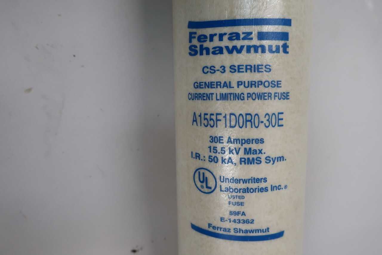 PALLET OF FERRAZ SHAWMUT A155F1D0R0-30E CURRENT LIMITING POWER CARTRIDGE FUSES - INDUSTRIAL PARTS