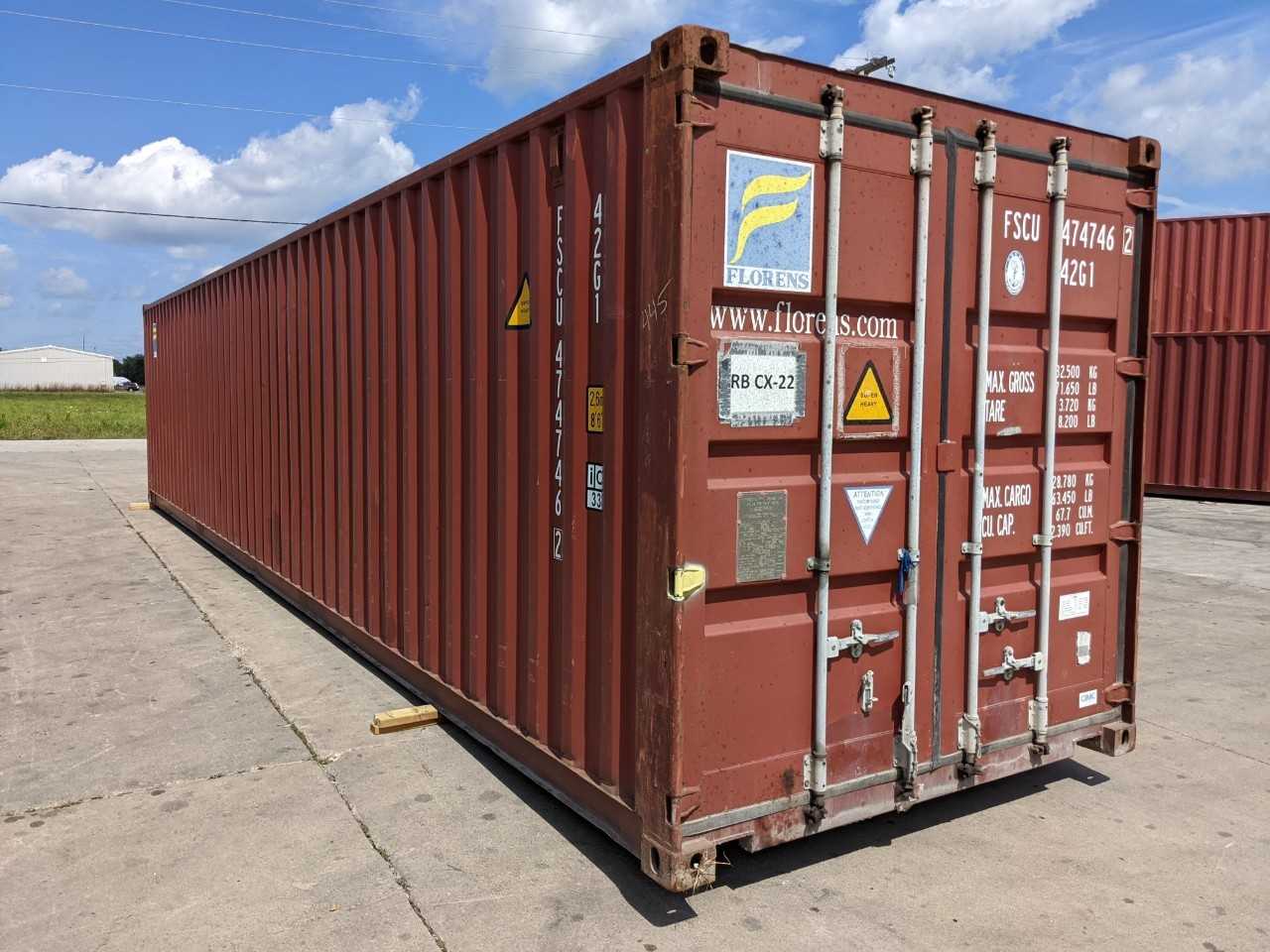 FLORENS FSCU4747462 STANDARD CUBE 40' SHIPPING CONTAINER - INDUSTRIAL PARTS FLORENS FSCU4747462 STANDARD CUBE 40' SHIPPING CONTAINER - INDUSTRIAL PARTS