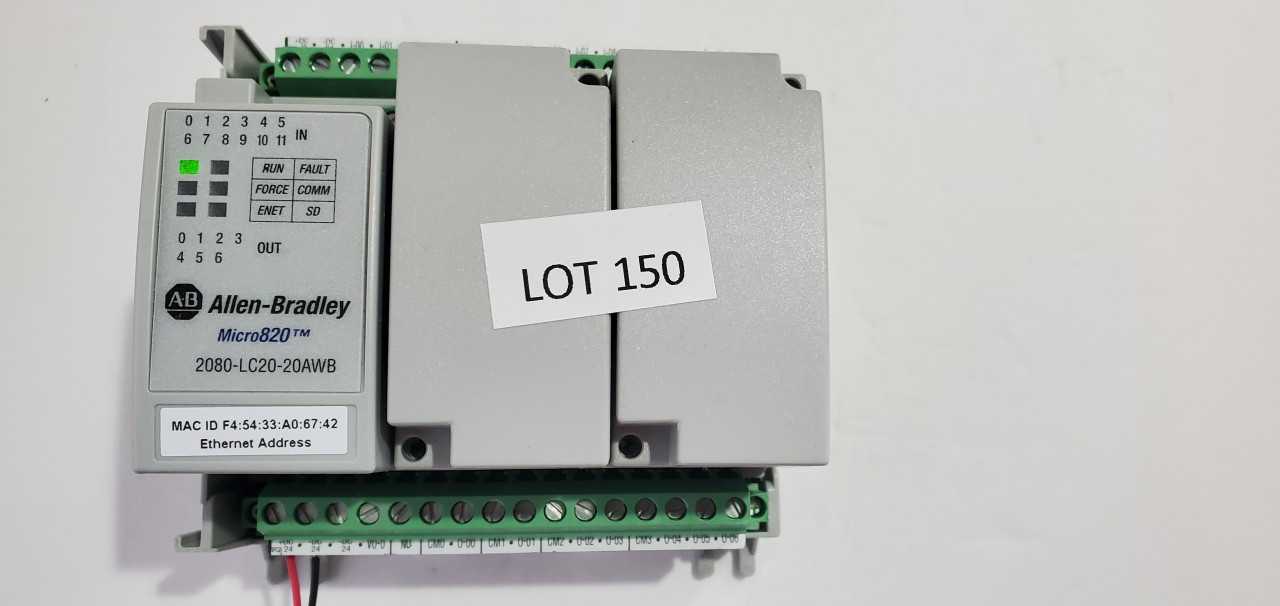 Allen Bradley Micro 820 2080-LC20-20AWB PLC - AUTOMATION & CONTROLS