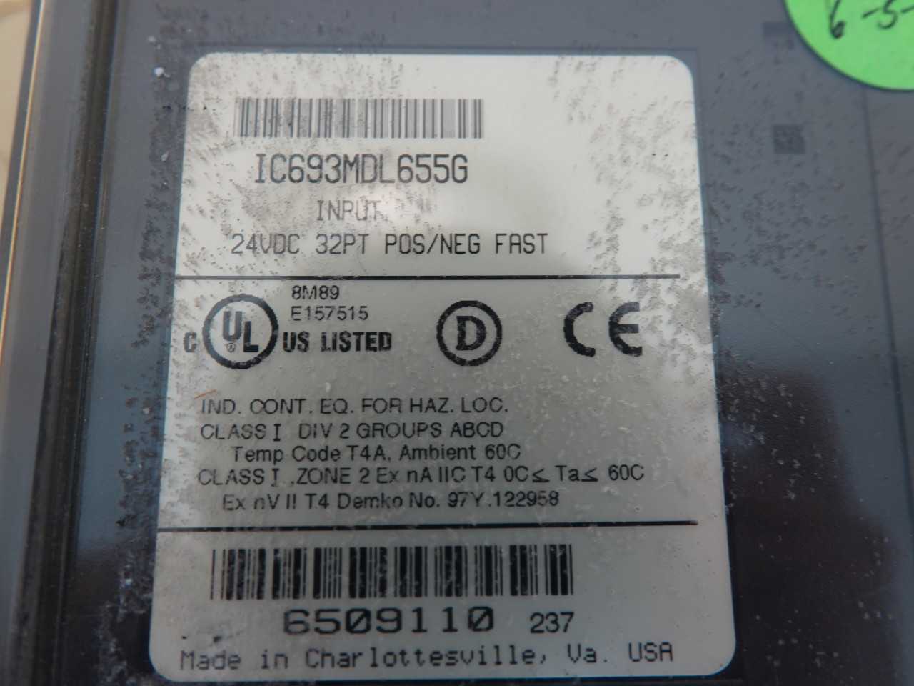 Alstom IC693MDL655G Input 24VDC 32PT POS/NEG Fast Modules (NIP) - AUTOMATION & CONTROLS
