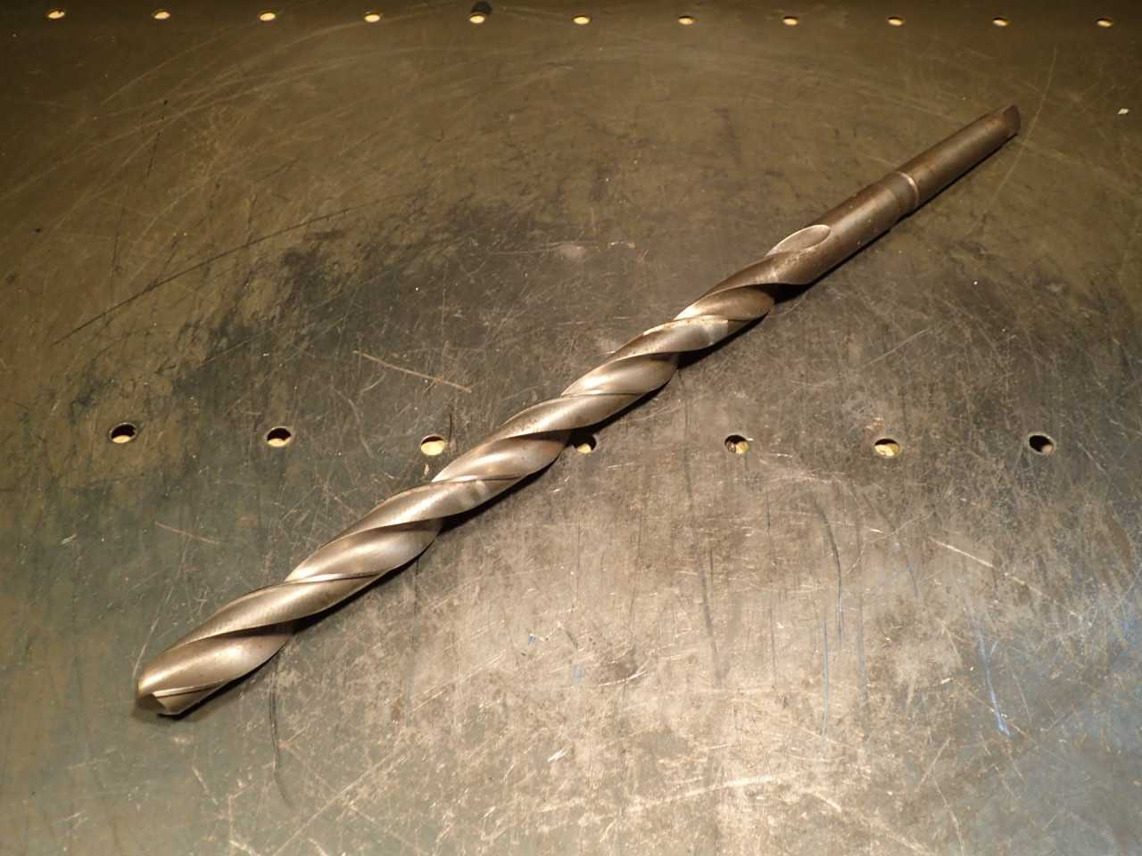 3/4" HSS Drill Bit: 9-1/2" Extra Long Flutes, Morse Taper #2 Shank MT2 2MT, Used - WORKHOLDING
