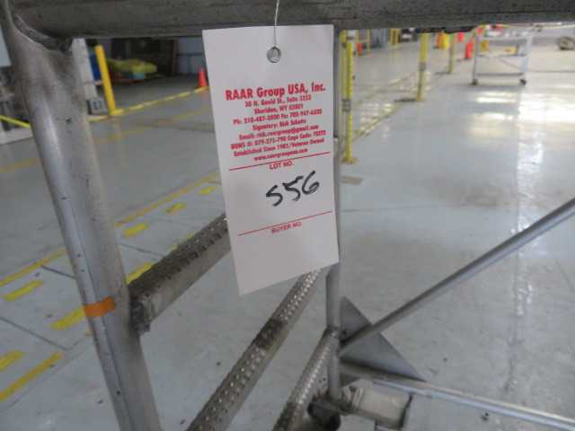 Aluminum Platform on wheels approx. 8' long - MISCELLANEOUS