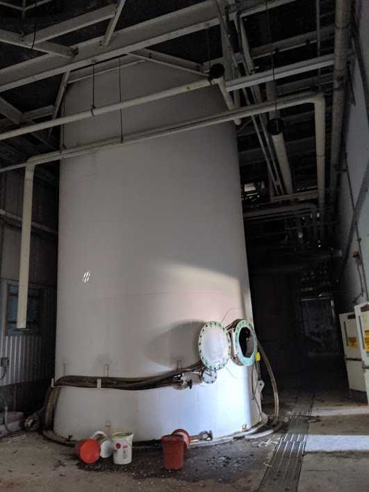 PRESCREEN 1 STEEL MIXING TANK w Agitator 14ft diameter x 40ft tall - PROCESS EQUIPMENT