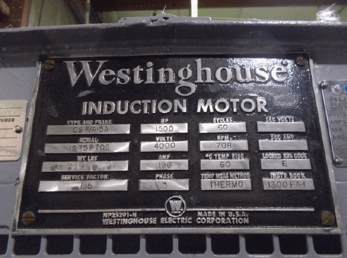 New Westinghouse 2000HP Electric Motor - ELECTRIC MOTORS