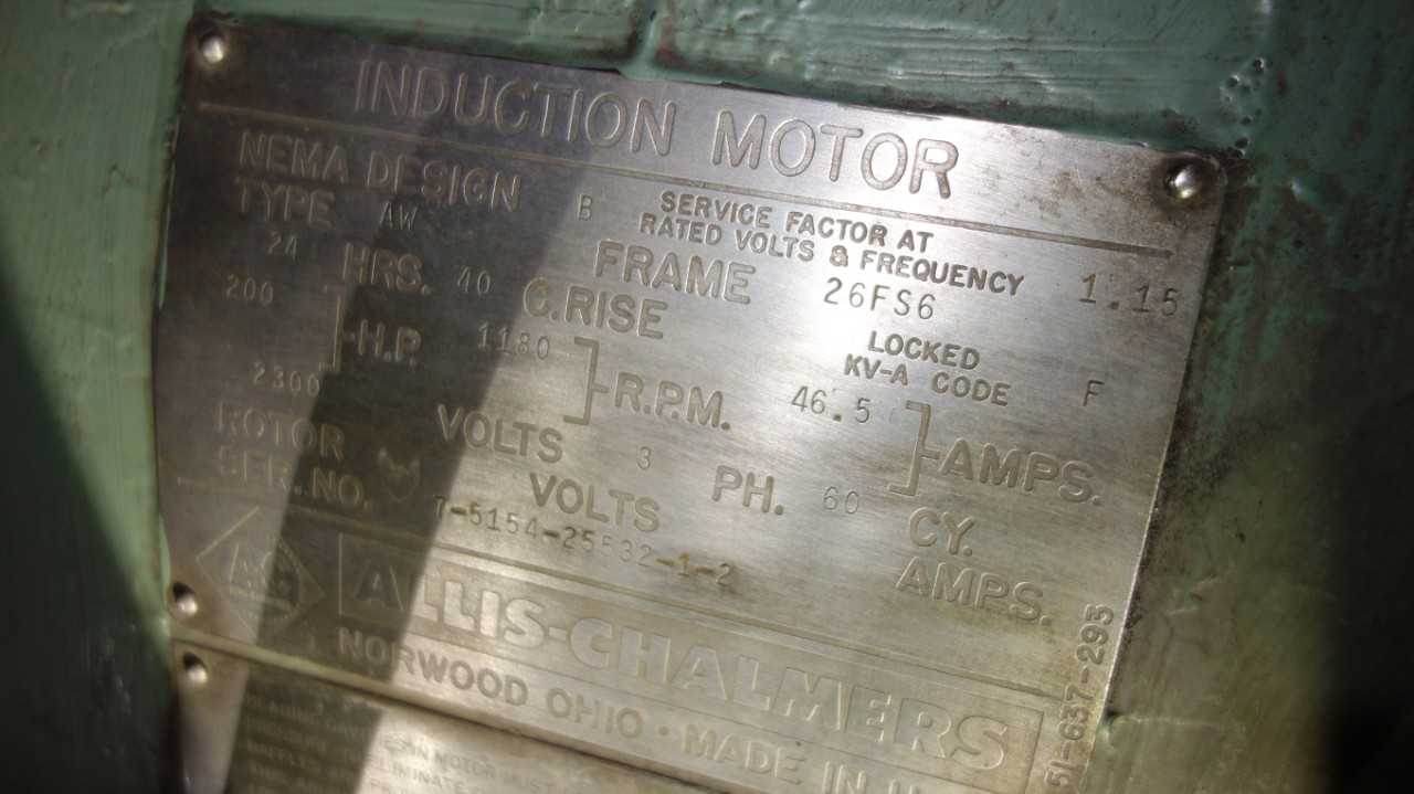 ALLIS CHALMERS 26FS6 AW 200HP 2300-VAC INDUCTION MOTOR - ELECTRIC MOTORS
