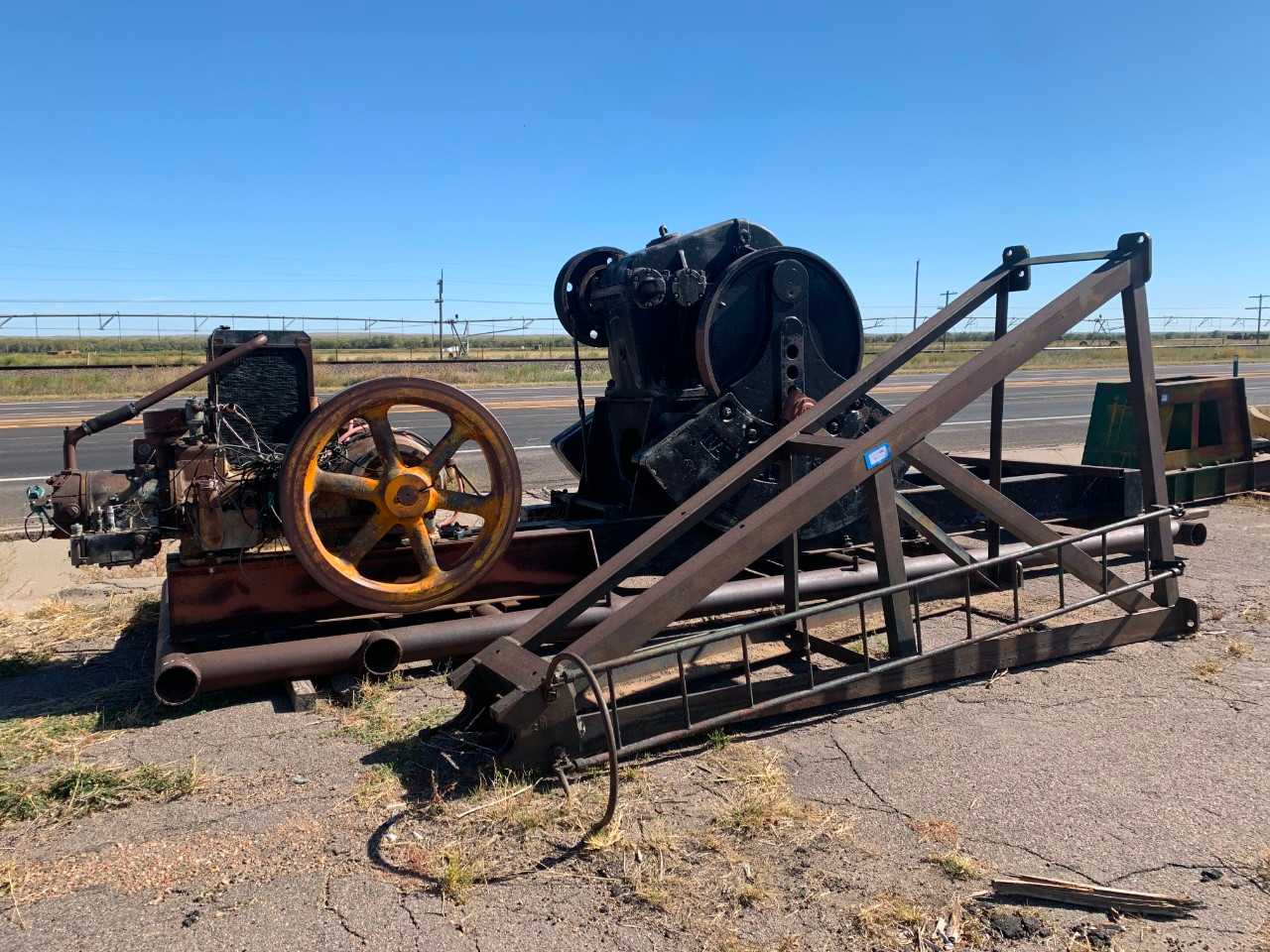 National 160D - 64“/complete except SB and head, full of oil.  Has an 8-1/2 X 10 AJAX complete - PALLET JACKS