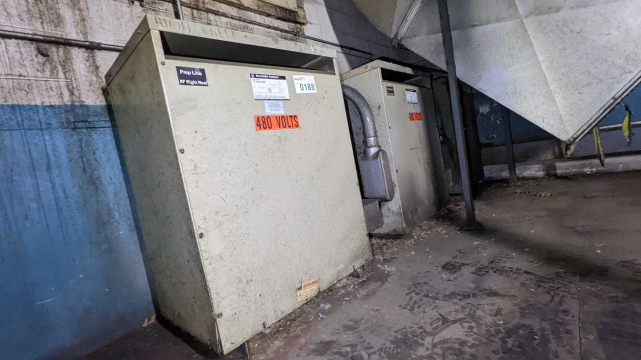 Lot of 3 145KVA General Electric drive transformer - CONTROL TRANSFORMERS