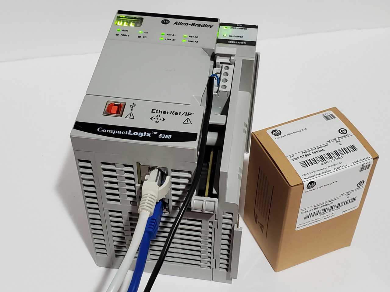 Allen Bradley CompactLogix 5069-L320ER Plus Brand new 5069-RTB64 Spring - AUTOMATION & CONTROLS