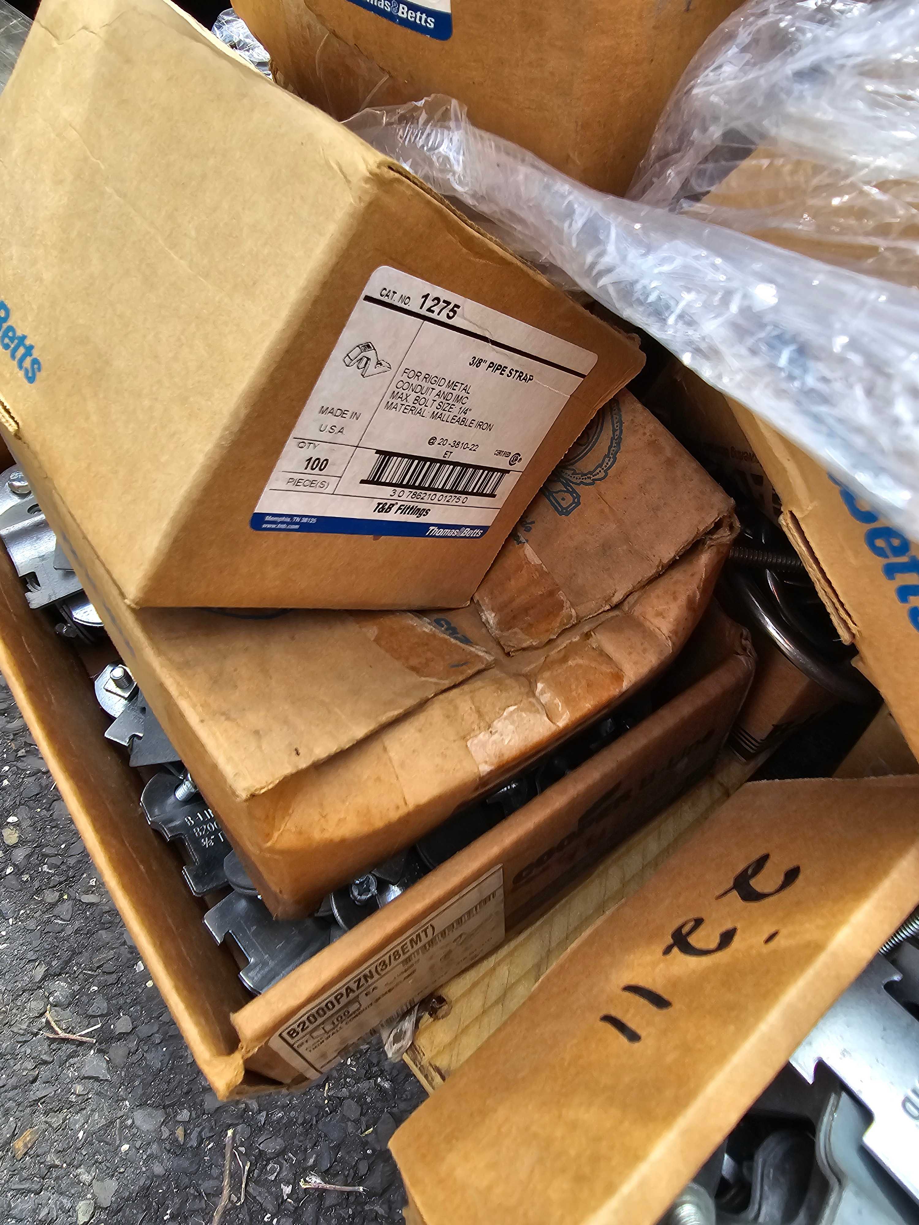 SKID OF CONDUIT FITTINGS, HANGERS, & OTHER PARTS - CONDUIT