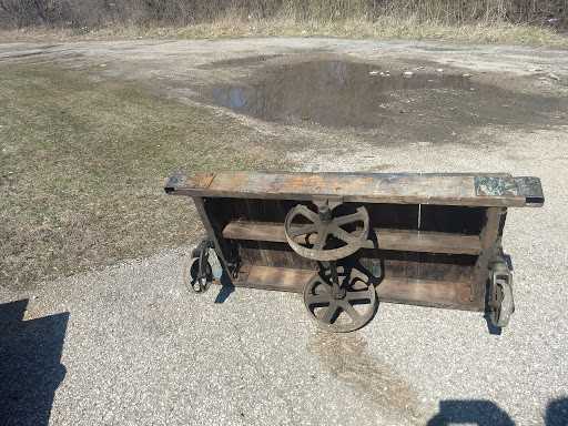 Disassembled 24" x 48" Antique Vintage Railroad Warehouse Factory Cart - ROLLING CARTS