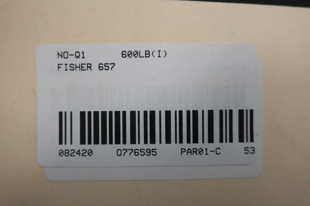FISHER F7 MANUAL 657 125 IRON FLANGED 6IN CONTROL VALVE - CONTROL VALVE