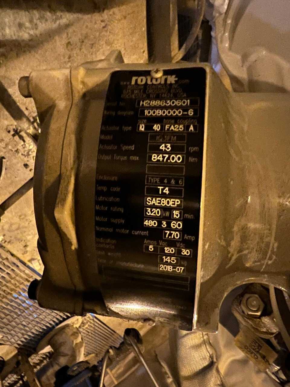 Rotork IQ3FM electric valve actuator - VALVES