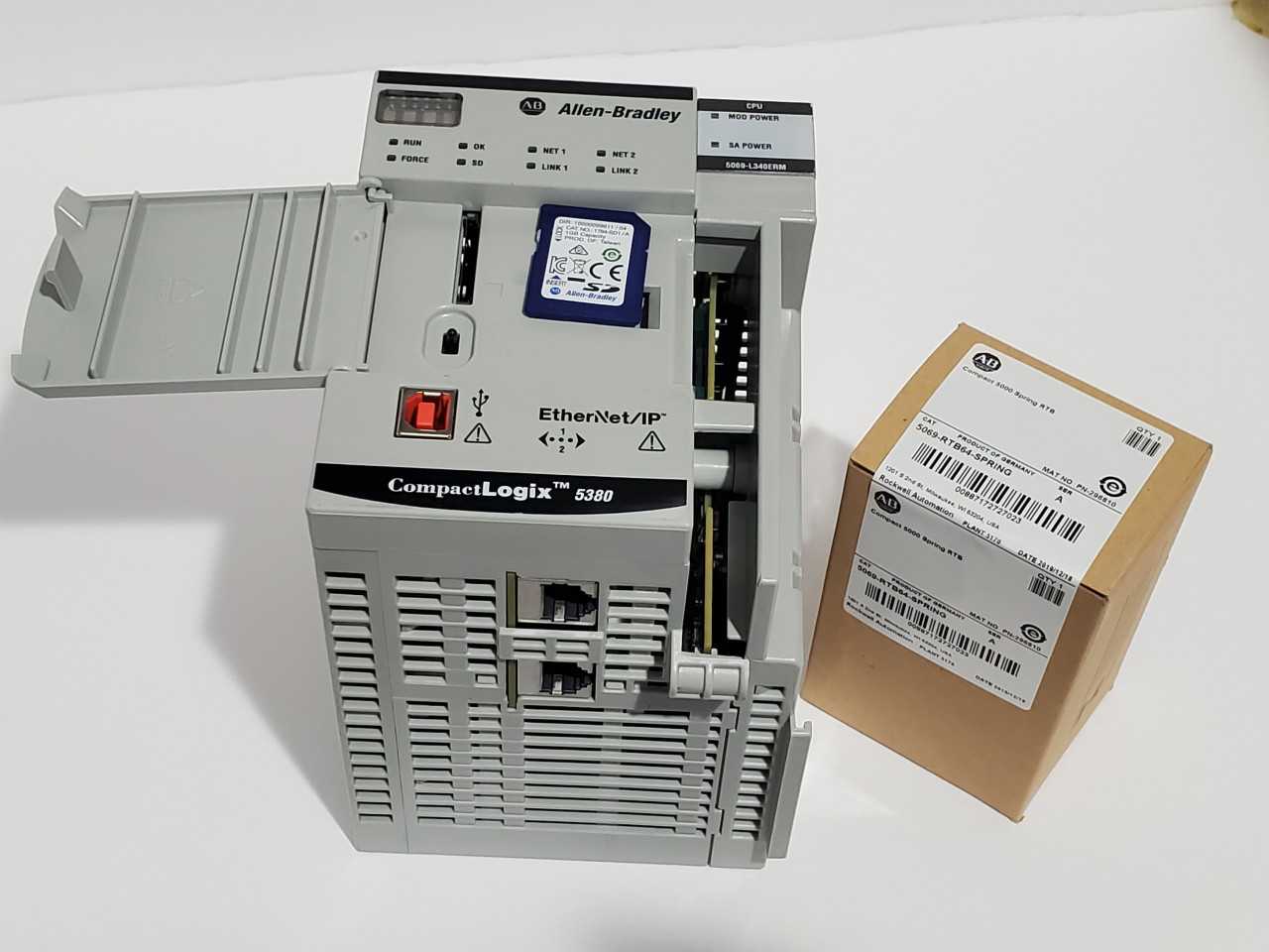 Allen Bradley CompactLogix 5069-L340ERM Plus Brand new 5069-RTB64 Spring - AUTOMATION & CONTROLS