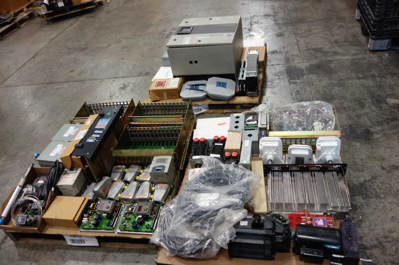 3 PALLETS OF ASSORTED ELECTRICAL AUTOMATION, CONTROLS, DRIVES, MODULES, CIRCUIT BOARDS AND ACCESSORIES - ELECTRICAL COMPONENTS