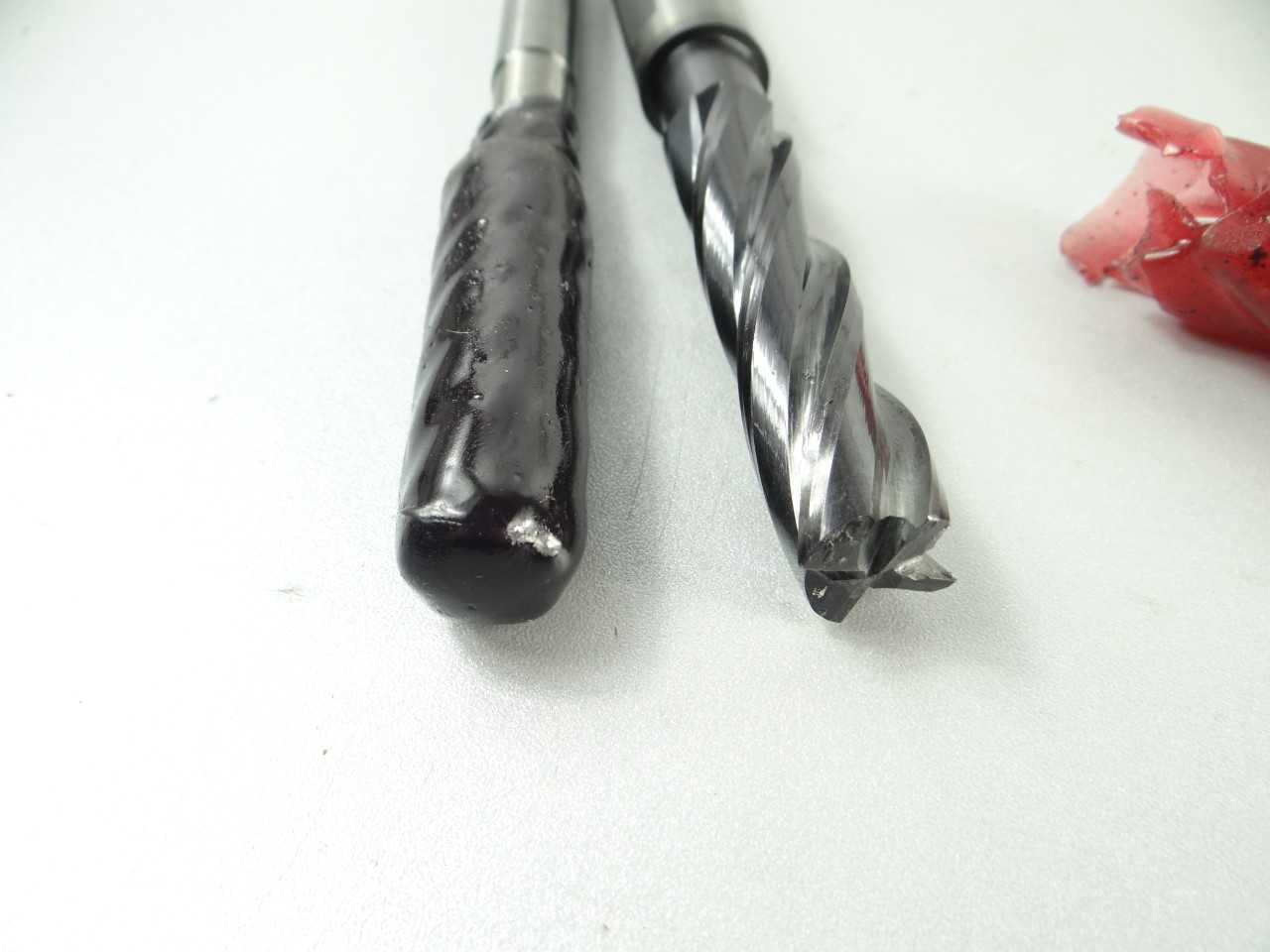 Pair of Freshly Sharpened Solid Carbide End Mills - MACHINING ACCESSORIES & TOOLING
