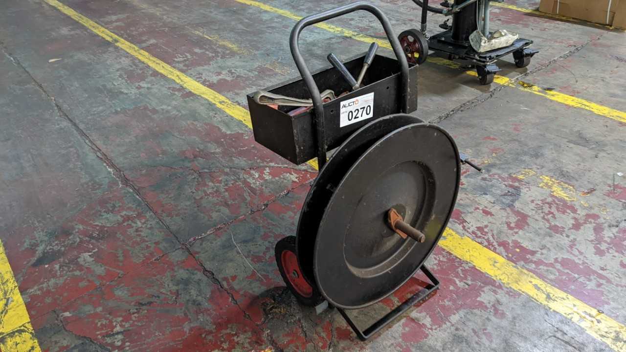 Steel banding reel/cart with crimping tools - ELECTRIC POWER TOOLS Steel banding reel/cart with crimping tools - ELECTRIC POWER TOOLS