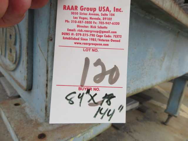 84" X 144" Steel table - MISCELLANEOUS