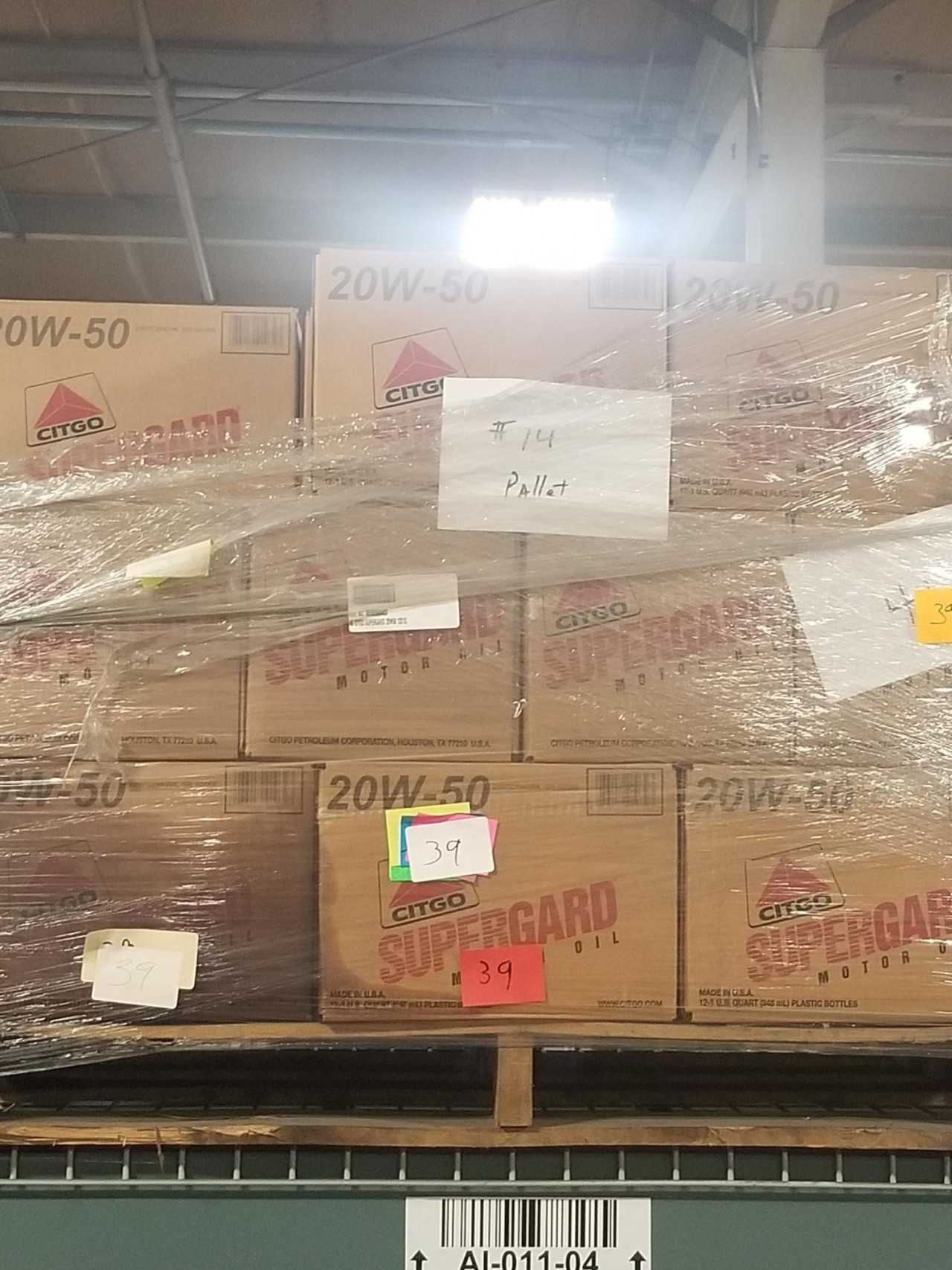 Lot of 39 cases - CITGO SUPERGARD 20W50 12X1Q - MISCELLANEOUS