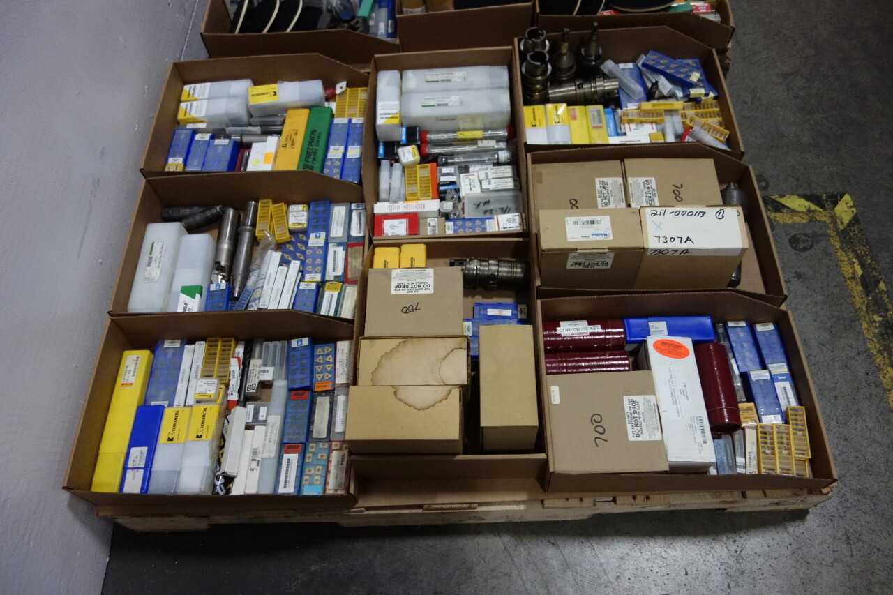 4 PALLETS OF ASSORTED METALWORKING - HAND TOOLS