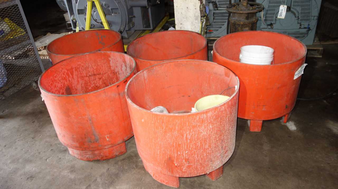 LOT OF 5 BIN SPILL CONTAINERS - ELECTRIC POWER TOOLS
