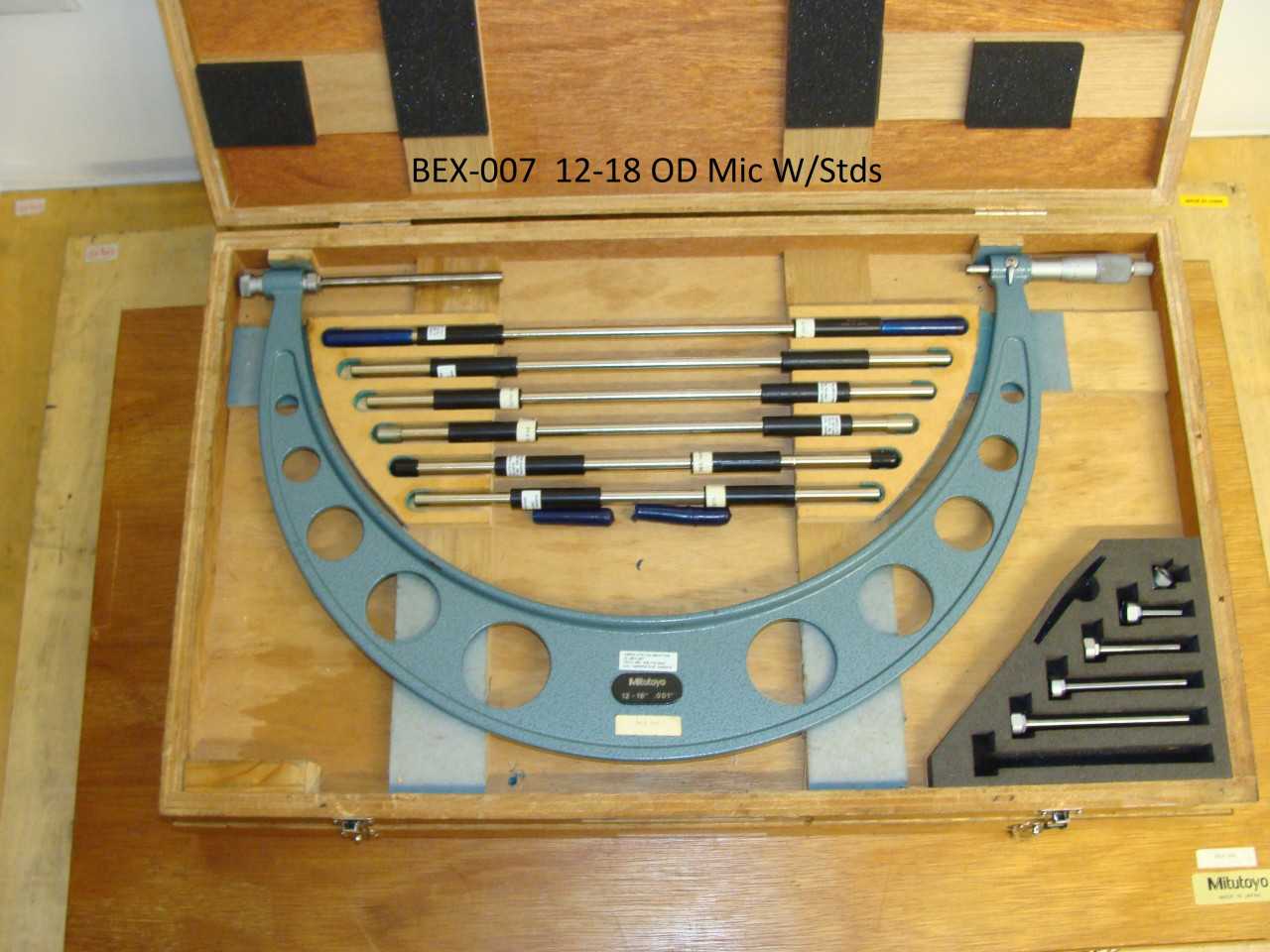 Mitutoyo 12-18 OD Mic Set W/Stds - ELECTRIC POWER TOOLS