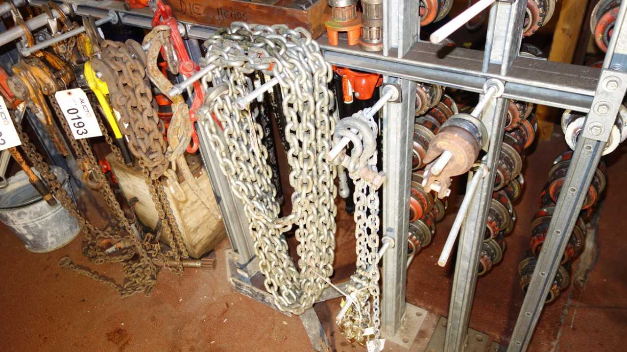 LOT OF ASSORTED HOISTING AND RIGGING EQUIPMENT - LIFTING EQUIPMENT