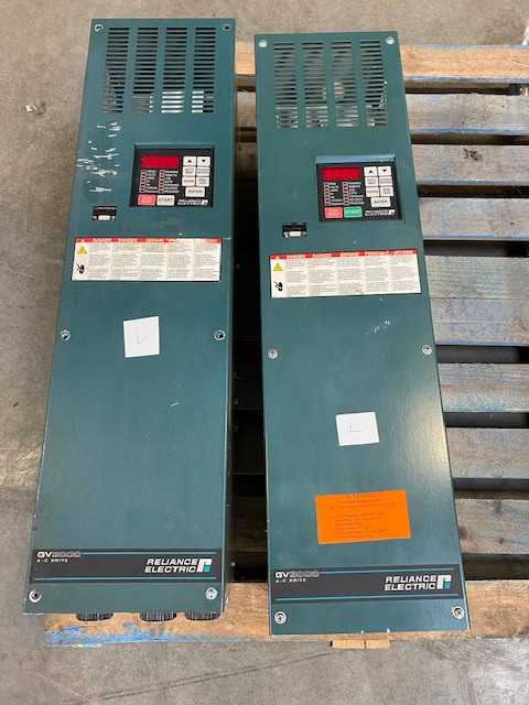 Lot of 2 RELIANCE ELECTRIC GV3000 AC DRIVE 30R4140 / 896.12-80 A Used - Bench Tested - MOTOR DRIVES