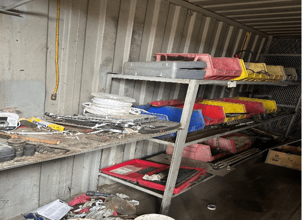 CONNEX BOX WITH CONTENTS - STORAGE & HANDLING EQUIPMENT