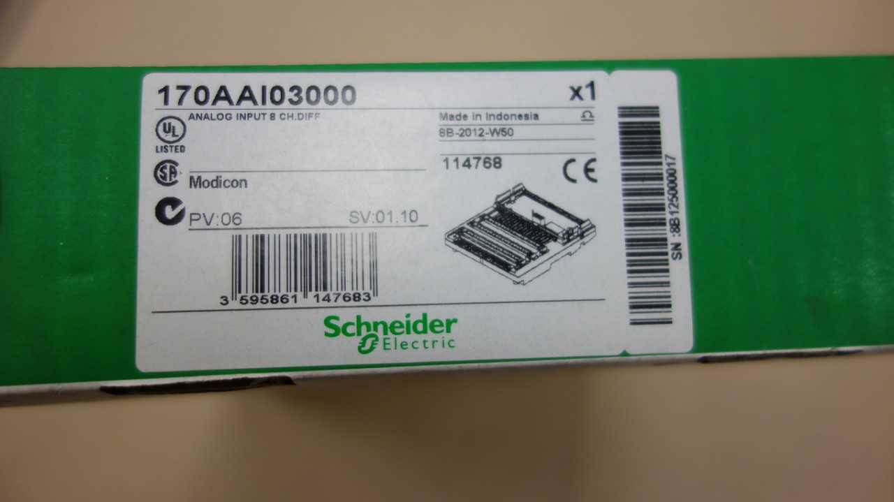 SCHNEIDER 170AAI03000 I/O BASE ANALOG MODULE - AUTOMATION & CONTROLS