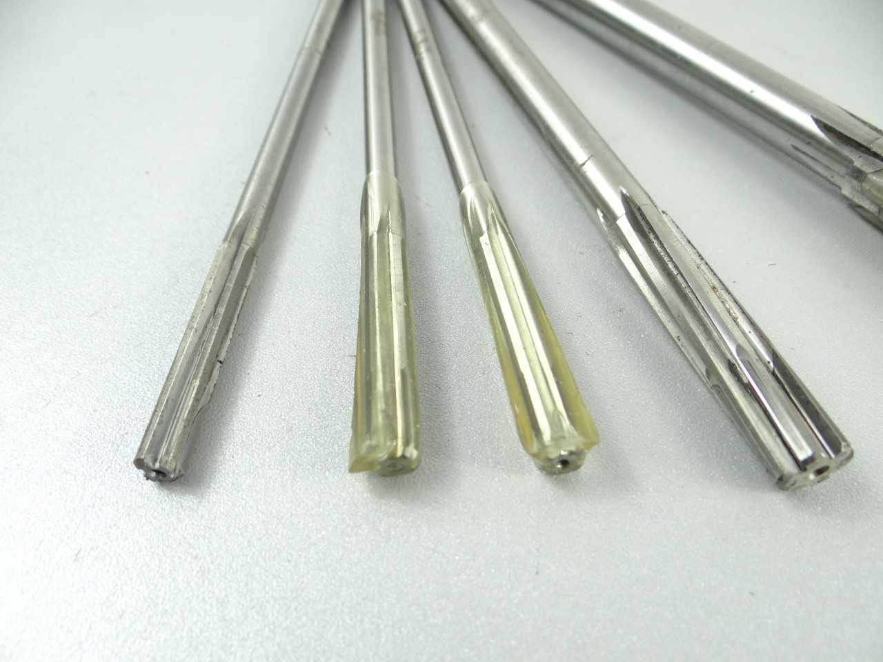 Lot of 5 New and Used Carbide Tipped Chucking Reamers - MACHINING ACCESSORIES & TOOLING