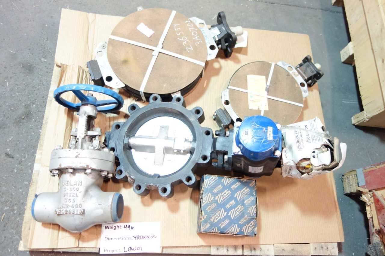 3 PALLETS OF ASSORTED VALVES AND VALVE ACCESSORIES - VALVES