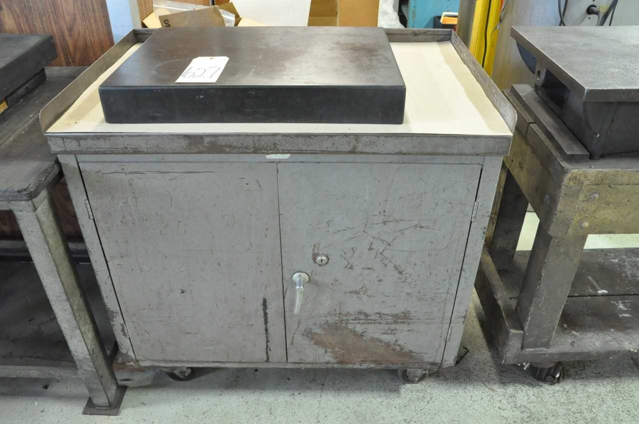 Black Granite Surface Plate with Portable Cabinet Base - ELECTRIC POWER TOOLS