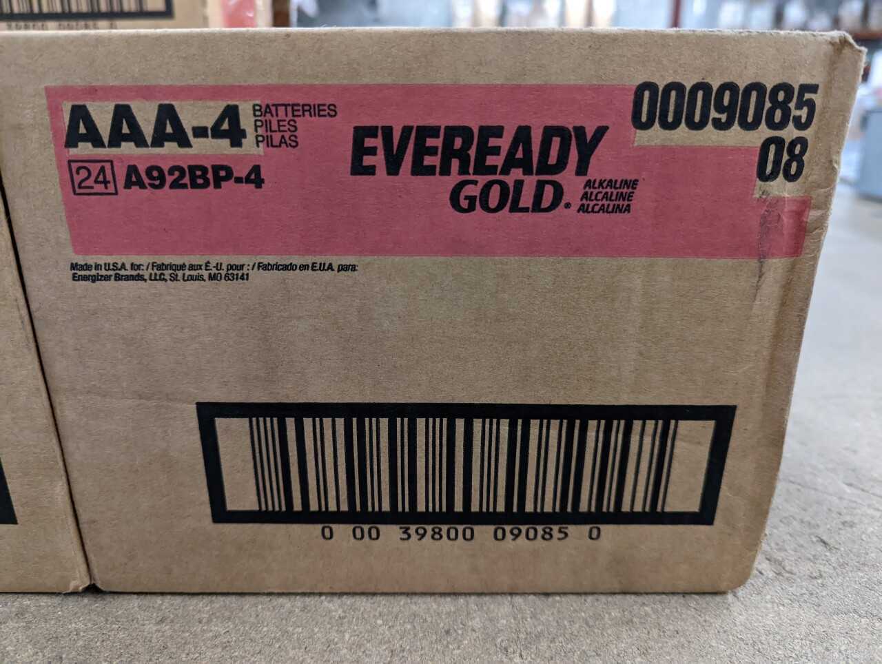 [Eveready - 13 Cases of 24] "AAA-4" Batteries - ELECTRICAL COMPONENTS