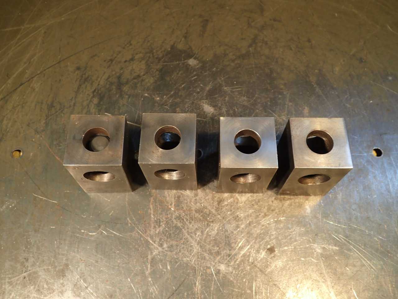 4 Piece Lot 1-1/2" x 2-3/8" Mill Riser Support Set-Up Tool Blocks for 5/8" Bolts - END MILLS